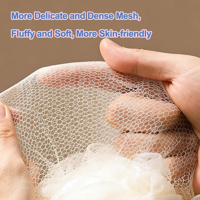 Loofah Sponge 4 Pack, 60G Soft Loofa Bath Sponges Luffa - Image 3