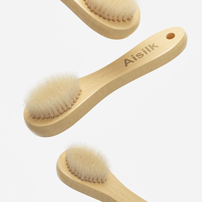Wooden Facial Cleansing Brush Natural Bristles Wood Handle Wash Clean Exfoliate - Image 9