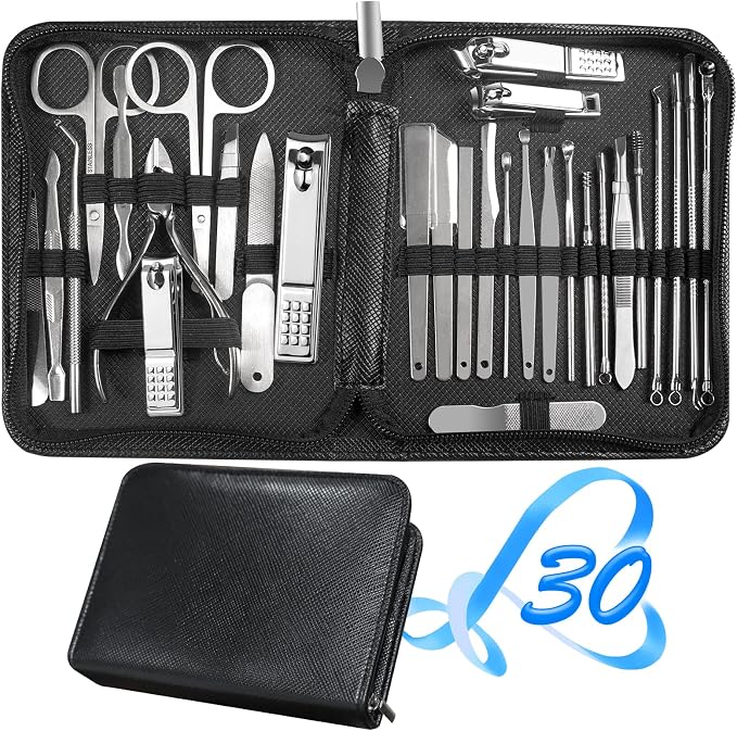 Manicure Set 30 in 1 Fingernail Clipper Set, Manicure Kit, Pedicure Kit - Image 9