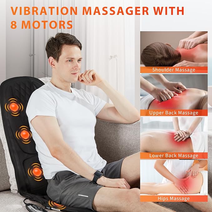 Back Massager for Chair, Massage Chair Pad Helps Relax Muscle and Relieve Pain - Image 4