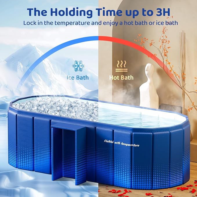 Portable Foldable Bathtub, Freestanding Bathtub No Installation, Bathroom SPA - Image 5