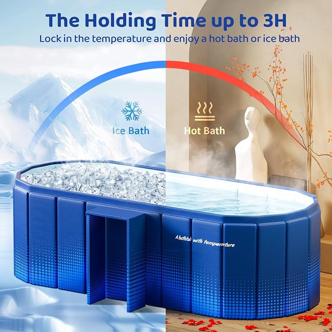 Portable Foldable Bathtub, Freestanding Bathtub No Installation, Bathroom SPA - Image 5