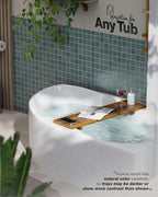Bathtub Tray, Acacia Bath Tray for Tub, 34.6''x9'' Wooden Bathtub Caddy Tray - Image 7