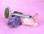 Rose Quartz + Jade Roller for Face and Neck Massage, Dual Gemstones - Image 6