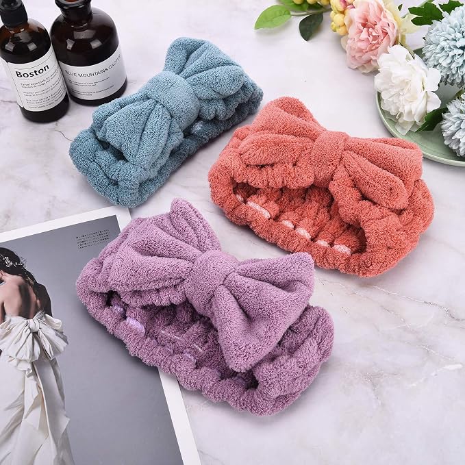 Hicarer 3 Piece Microfiber Bowtie Hairband Set - Image 5