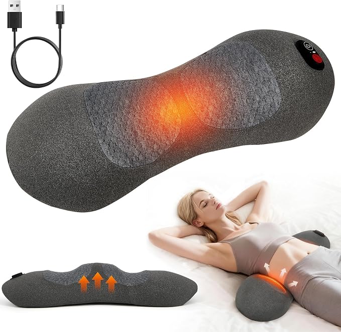 Mothers Day Gifts for Mom Electric Lumbar Massager Support Pillow 3 in 1 by KITCADA