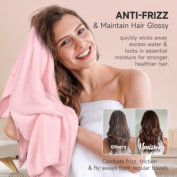 Umisleep Extra Large Microfiber Hair Towel - Image 3
