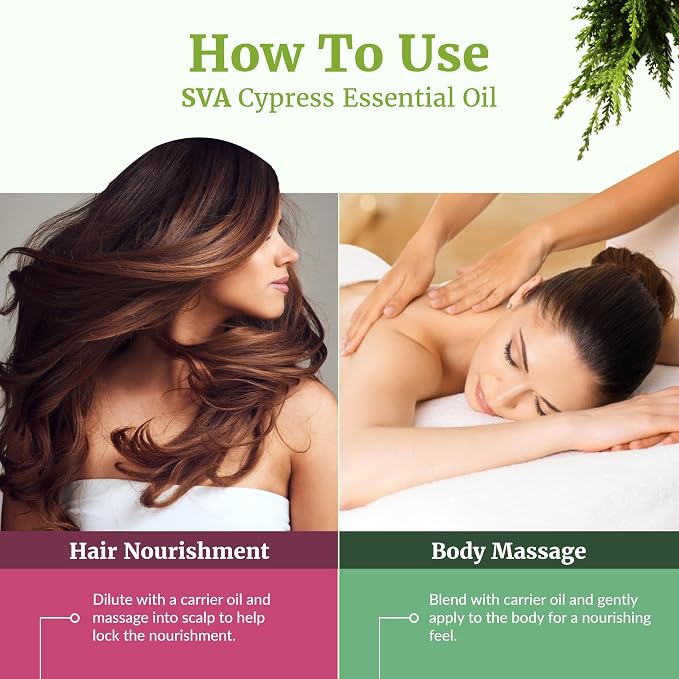 SVA Cypress Essential Oil – 4 Fl Oz – 100% Natural Cypress Oil - Image 5