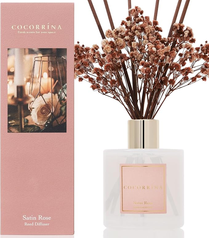Cocorrína Reed Diffuser Sets- Satin Rose Scented Diffuser - Image 2