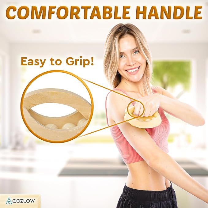 COZLOW - Wooden Massage Ball Roller - Handheld Rolling Massager - Image 5