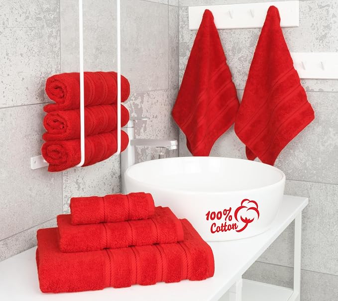 American Soft Linen Luxury 6 Piece Towel Set, 2 Bath Towels 2 Hand Towel 2 - Image 2