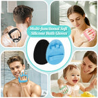 Silicone Back/Body/Face Scrubber & Soft Bath Glove Set 4PCS, Gentle Exfoliating - Image 9