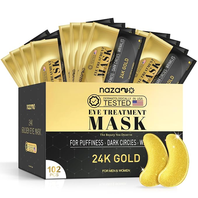 NAZANO 102 Pcs 24K Gold Under Eye Patches by BeautyUnderEyePatches