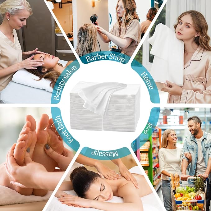 Premium Disposable Towel, Quick Dry Disposable Hair Towels Spa Salon Towel - Image 7