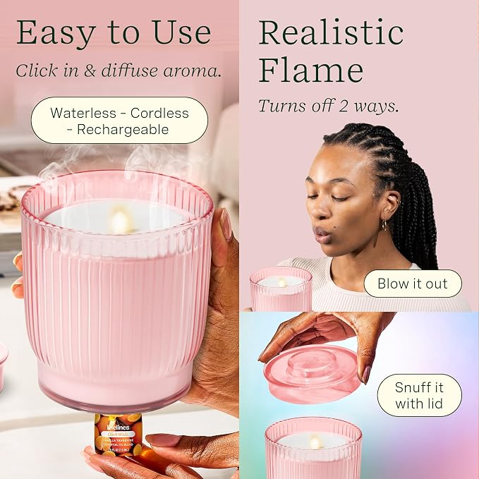 Lifelines Flameless Candle Aromatherapy Essential Oil Diffuser - Image 3