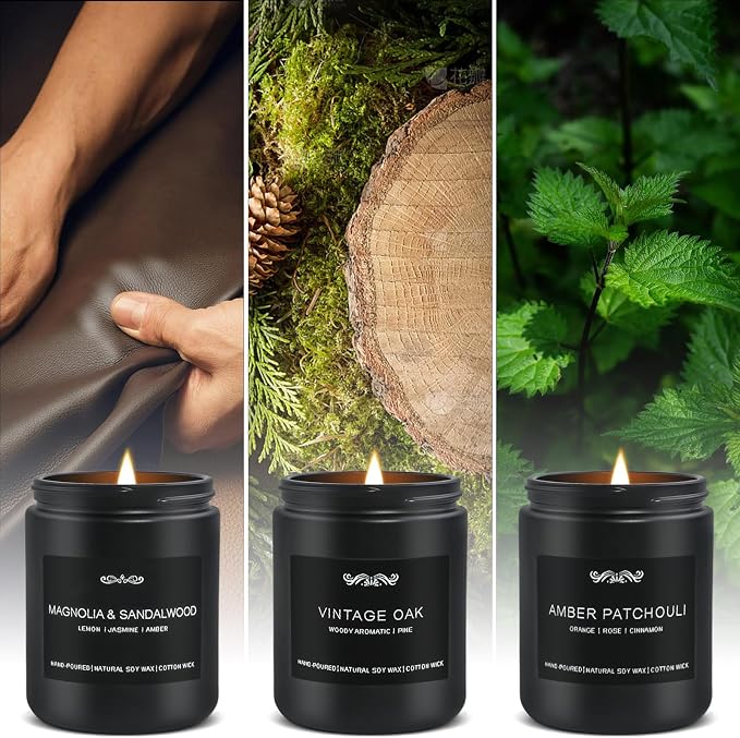6 Pack Candles for Home Scented Aromatherapy Candles Gifts Set for Mens - Image 3