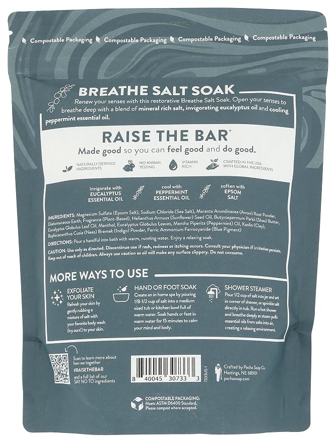 PACHA SOAP Breathe Salt Soak, 32 OZ - Image 2
