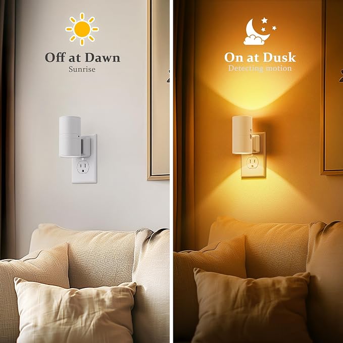 Amber Night Lights Plug into Wall, Dimmable Night Light Plug in, Modern Night - Image 3