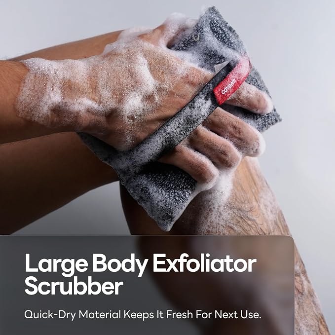 Caveem Exfoliating Body Scrubber, Large Bath and Body Scrub Buffer, Dual - Image 4