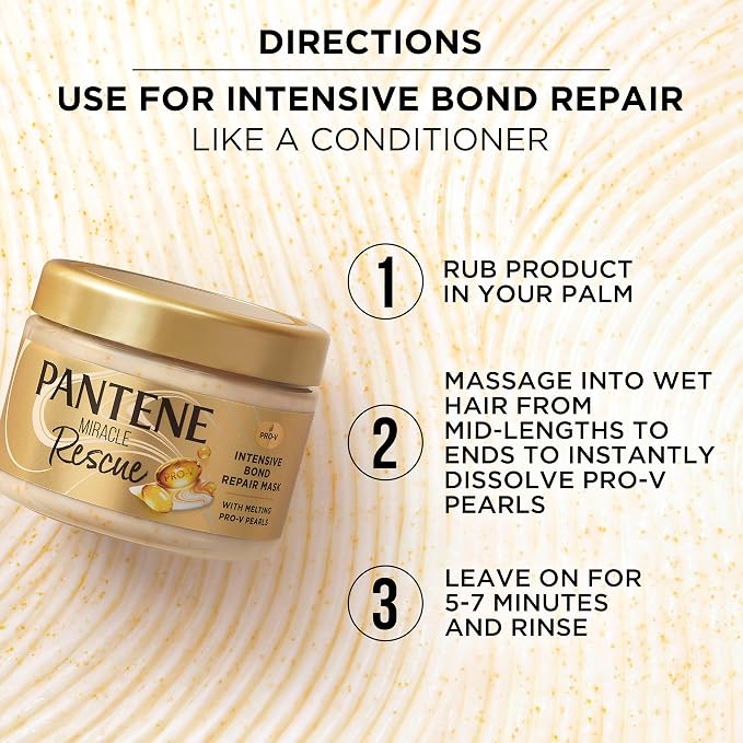 Pantene Miracle Rescue Hair Mask, Intensive Bond Repair - Image 6