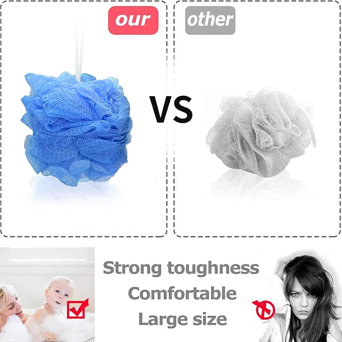 Star Brand Long Lasting Bath Sponge 6 Counts | 60g Heavy Bath Mesh Pouf - Image 8