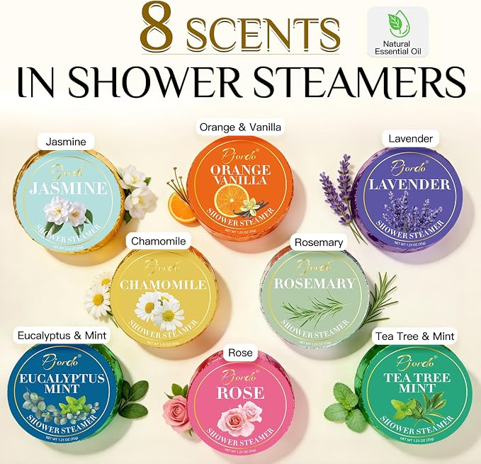 Pjordo Shower Steamers Aromatherapy, Mothers Day Gifts - Image 4
