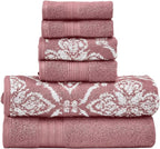 Modern Threads Amaris 6-Piece Reversible Yarn Dyed Jacquard Towel Set by ModernThreads