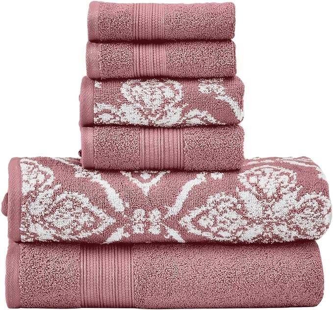 Modern Threads Amaris 6-Piece Reversible Yarn Dyed Jacquard Towel Set by ModernThreads