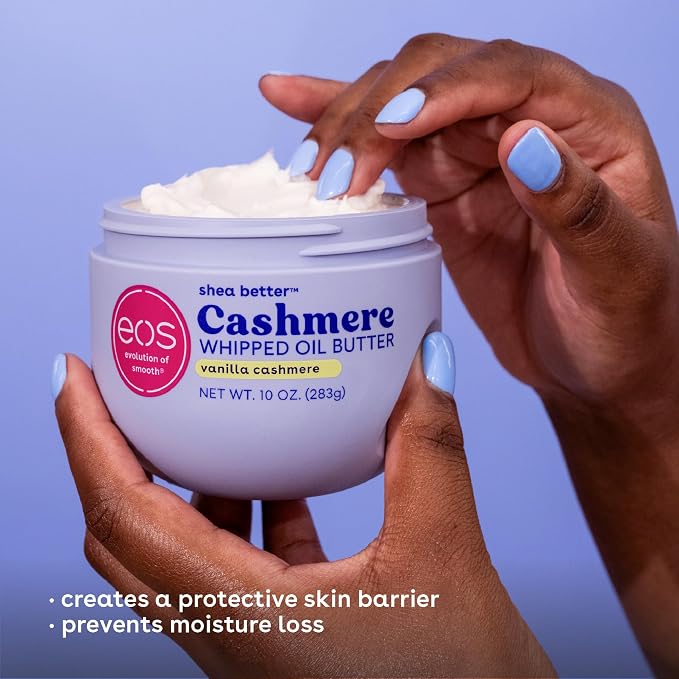 eos Cashmere Whipped Oil Body Butter, Vanilla Cashmere, 72 Hour Weightless - Image 3