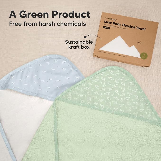 KeaBabies Hooded Baby Towel for Newborn - Image 8