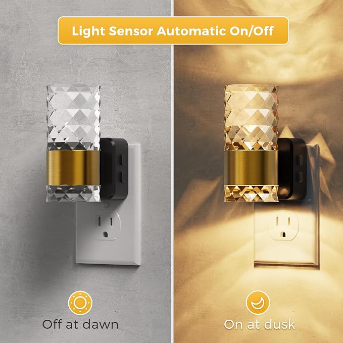 L LOHAS LED Night Light, Modern Night Lights Plug into Wall, Amber-3000K-5000K - Image 2