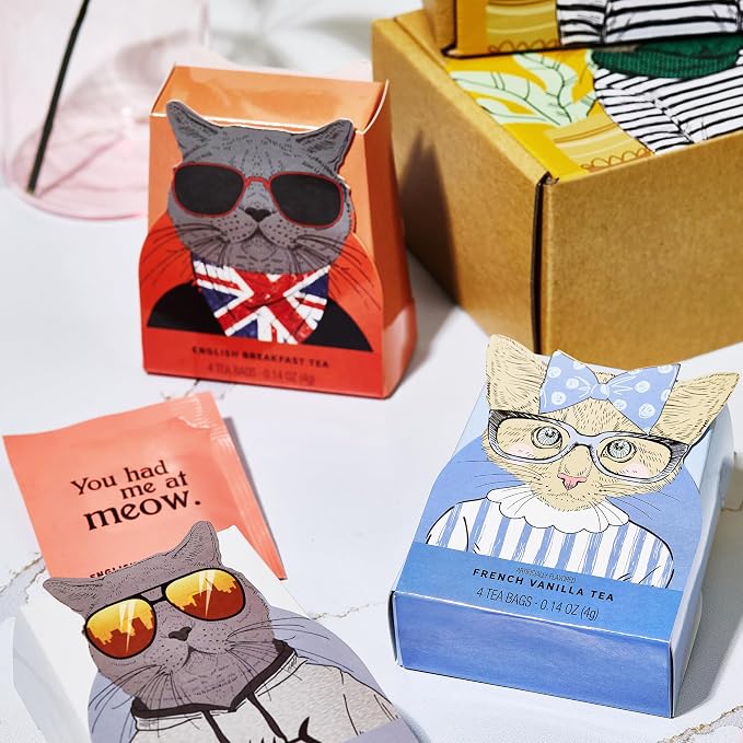 Thoughtfully Gourmet Cat Lover's Tea Gift Set: Includes 24 Teas in 6 Flavors - Image 5