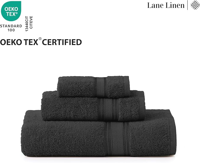 LANE LINEN Bath Towel Set of 18 – Premium 100% Cotton, 6 Bath, 6 Hand & 6 - Image 8