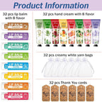 AZEN 32 Sets Bulk Gifts, Hand Cream and Lip Balm Bulk Set - Image 2