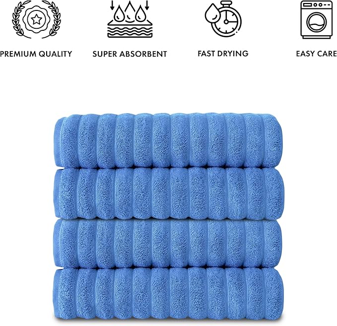Classic Turkish Towels CTT Premium 4 Pack Bath Towels Set, Made - Image 8