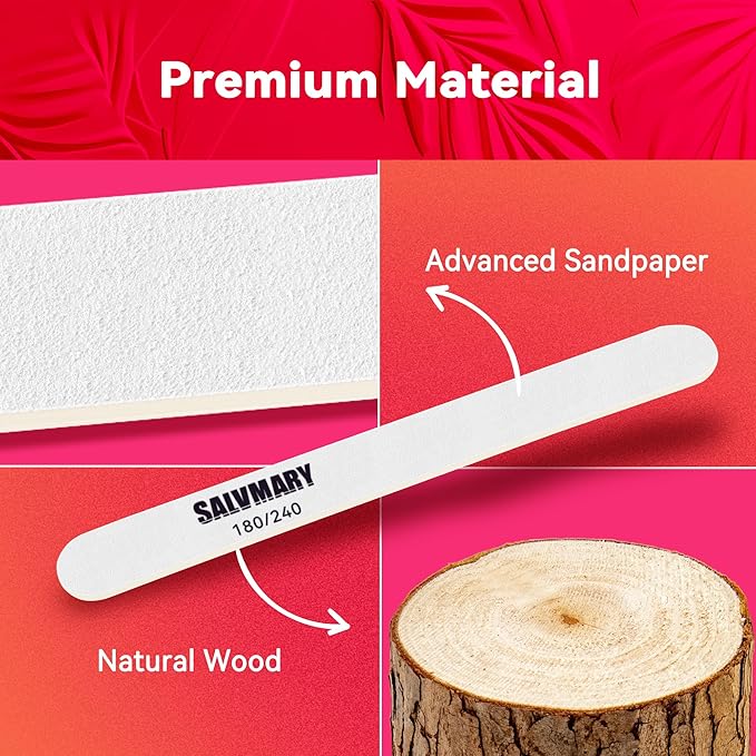 Professional Disposable Small Nail Files 180/240 Grit Double Sided White Emery - Image 5