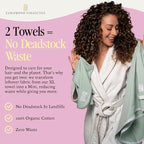 Curlfriend Collective Cotton Cloud T-Shirt Hair Towel Duo – Sage The Day Hair - Image 7