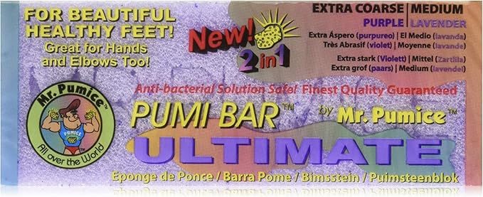 Mr. Pumice Ultimate PUMI Bar, 2-in-1 Callus Remover, Pedicure Stone & Ped File by MrPumice