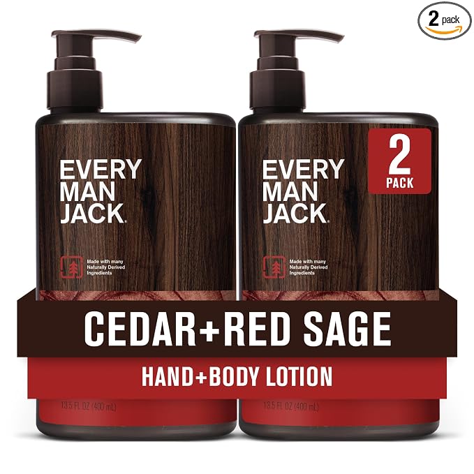 Every Man Jack Mens Cedar + Red Sage Hand & Body Lotion by EveryManJack