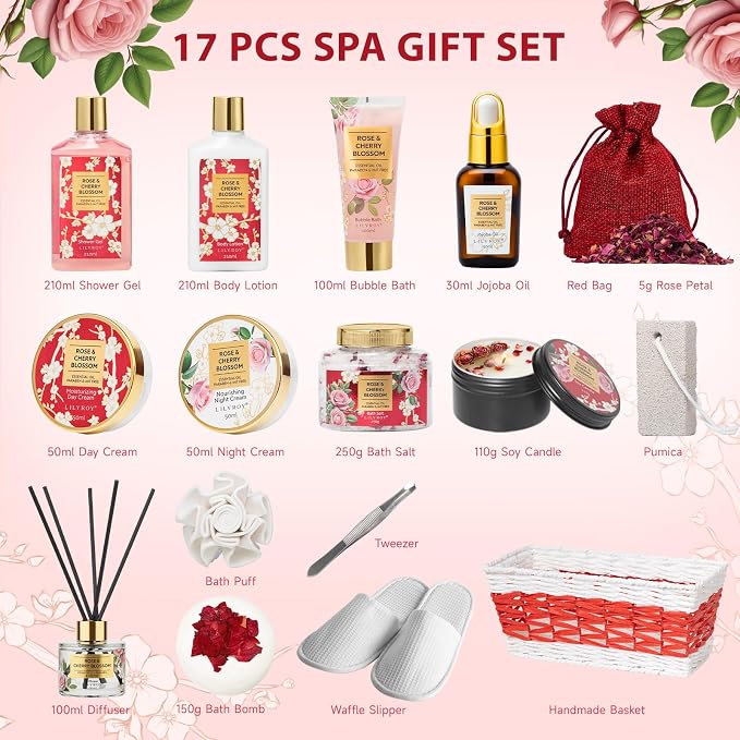 17Pcs Mothers Day Gift Basket, Gifts - Image 2