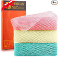 UJFQBH 3 Pieces African Net Sponge, African exfoliating net African Net Long by BuyNow