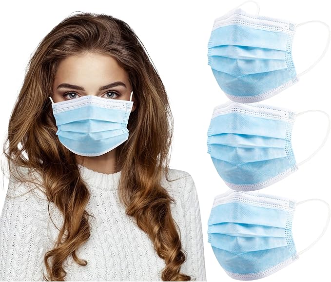 akgk Disposable Face Masks 100Pcs, 3 Ply Disposable Mask - Image 6