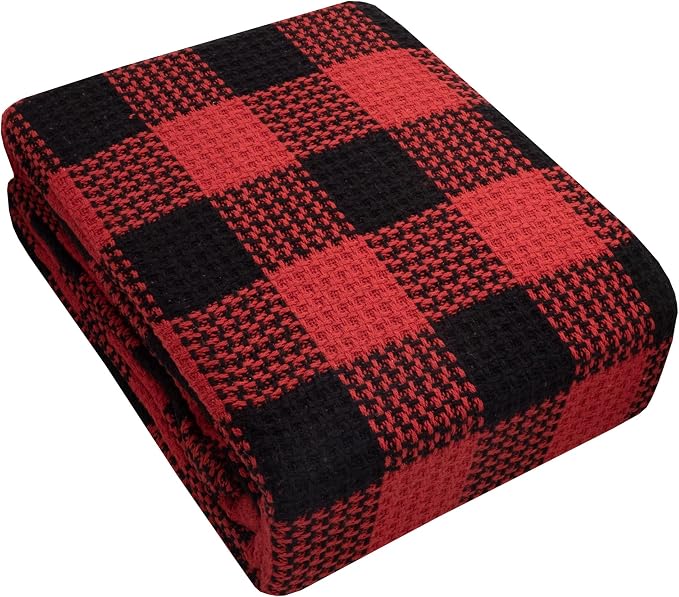 Sweet Home Collection 100% Fine Cotton Blanket Luxurious Weave Stylish Design - Image 2