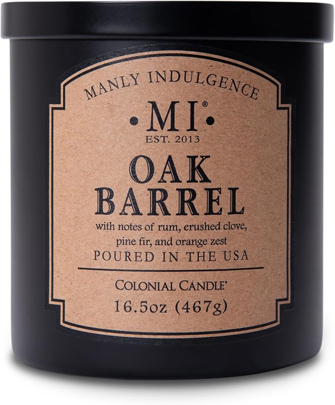 Manly Indulgence Oak Barrel Scented Candles by ManlyIndulgence
