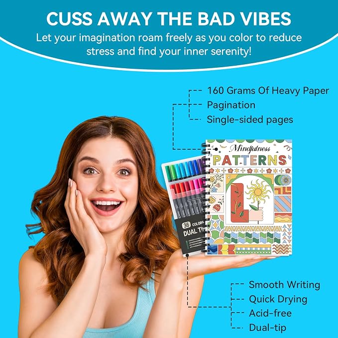 Adult Coloring Book Set- for Adults Relaxation - Image 3