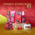 Bath & Body Basket Set, Cherry Fruit Scent Spa Gift Basket - Image 2
