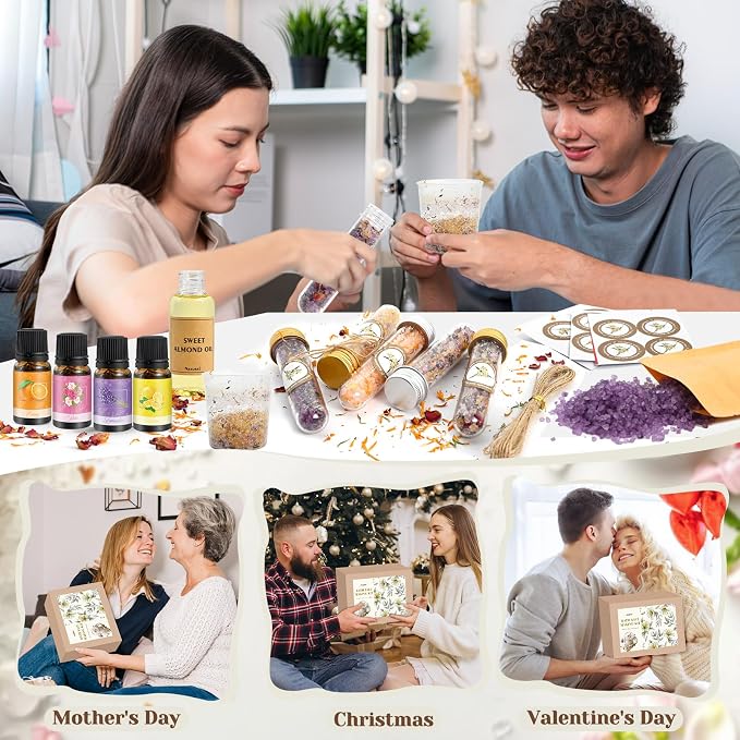 JUYRLE Bath Salts Making Kit- 31PCS DIY Bath Salts Making Kit, Make Your Own - Image 7