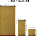 REDKISS 6 Piece Luxury Bath Towel Set, 2 Bath Towels, 2 Hand Towels, 2 - Image 3