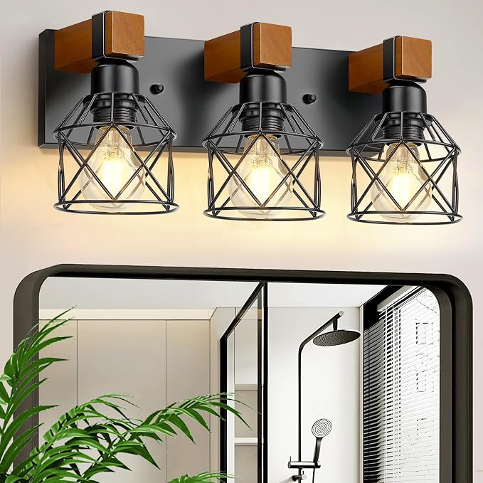 3-Light Farmhouse Vanity Lights by Unknown