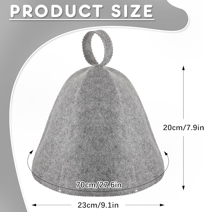 JaGely Sauna Hat for Men Women Sauna Hat Vaporarium Cap Russian Banya Cap for - Image 2